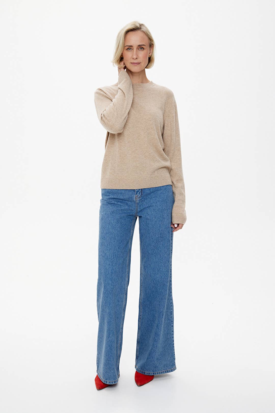 CAPSULE by Agnė Gilytė - Venta al por mayor Jersey de punto - Mujer - Jersey 'COPENHAGEN' | mezcla de merino y cachemira en arena de duna10