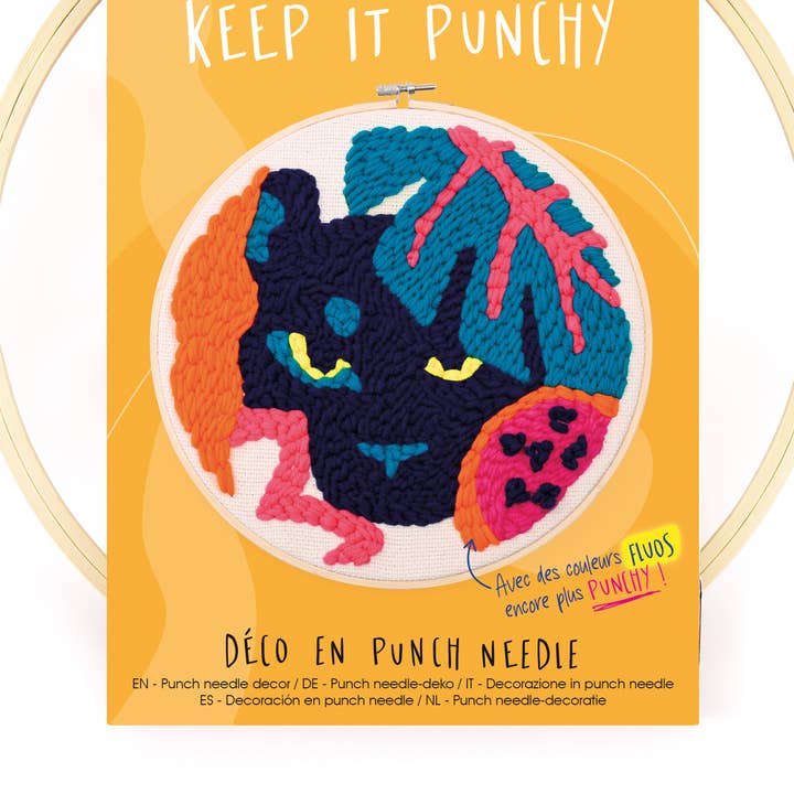 Graine Créative – Großhandel Kreuzstich-/Stickzubehör – Black Panther Punch Needle Set0