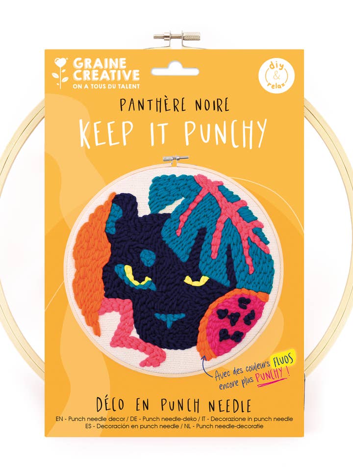 Kit punch needle Pantera Nera per la vendita all'ingrosso da parte di Graine Créative