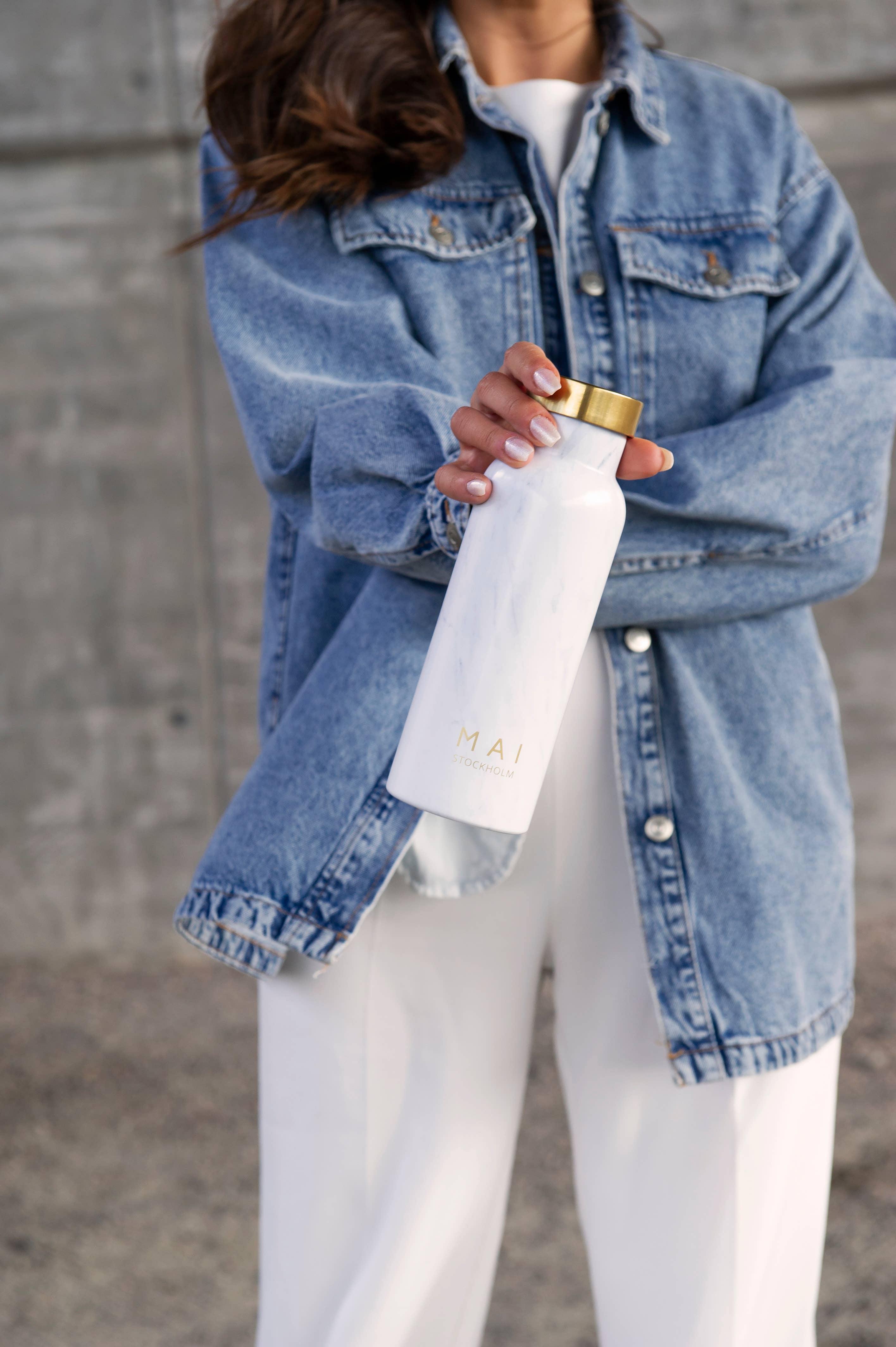 MAI Stockholm – wholesale Water bottle – Carrara Marble4