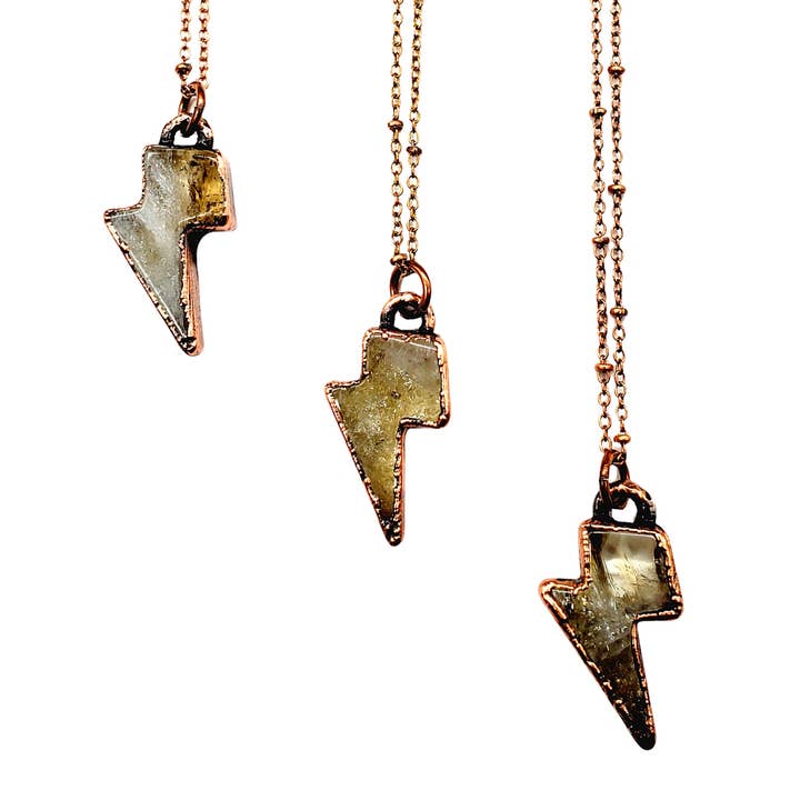 Lightning Bolt Halsband - Citrin för wholesale av MergingMetals