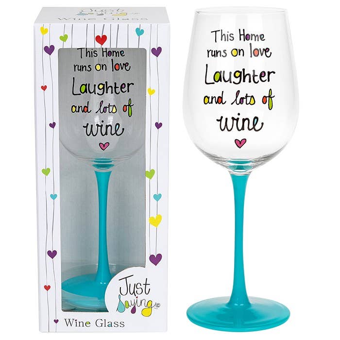 Just Saying Wine Glass Home for wholesale by Elcie-Jayne