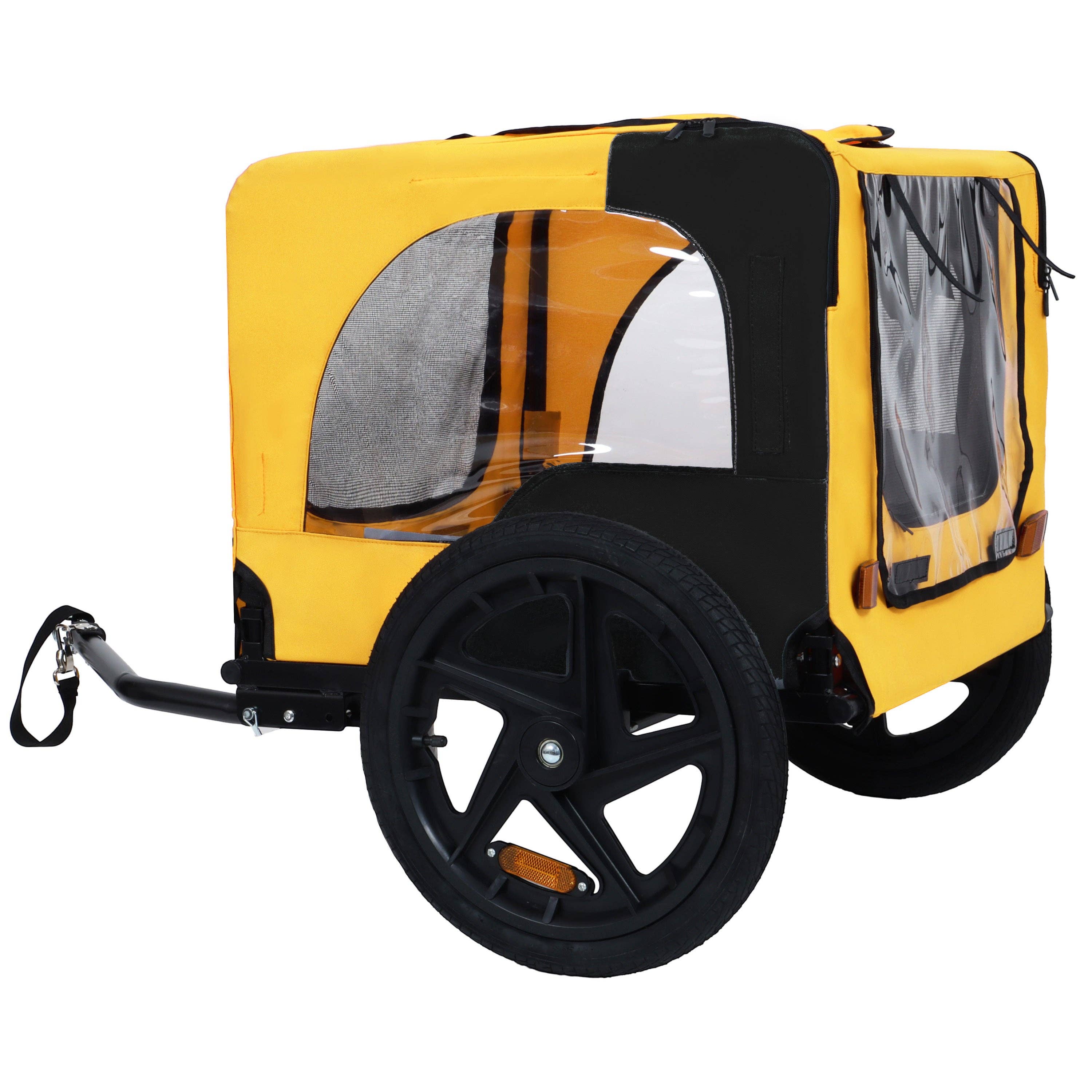 39F Inc. - Wholesale Pet Carrier - Cat/Dog - Folding Pet Bike Trailer for Small to Medium Dogs, Yellow4