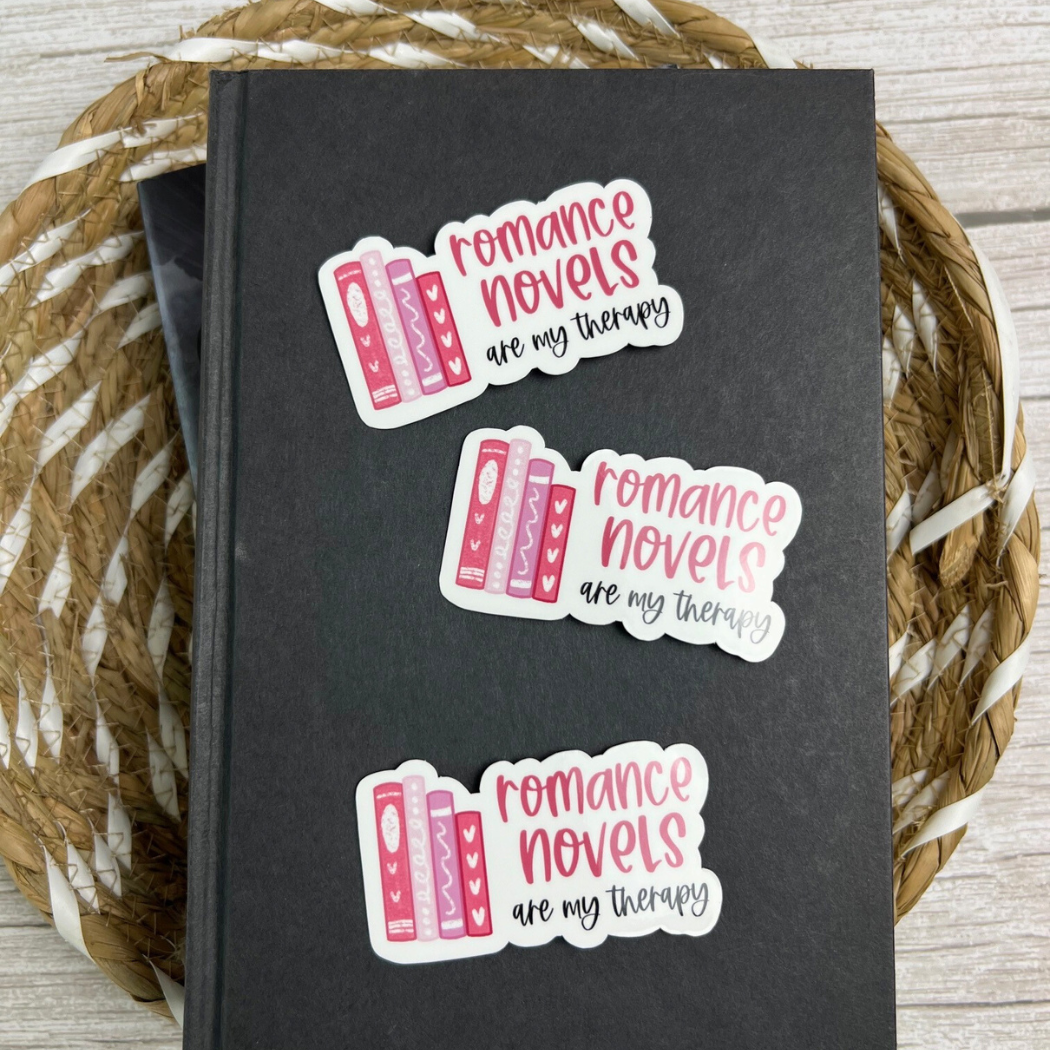 Mav & Molly Designs - Wholesale Sticker - Romance Novels Are My Therapy Sticker2
