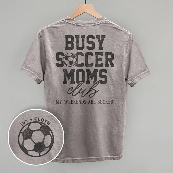 Ivy + Cloth - Wholesale Graphic Sweatshirt - Women's - Busy Soccer Moms Club (Back Print)