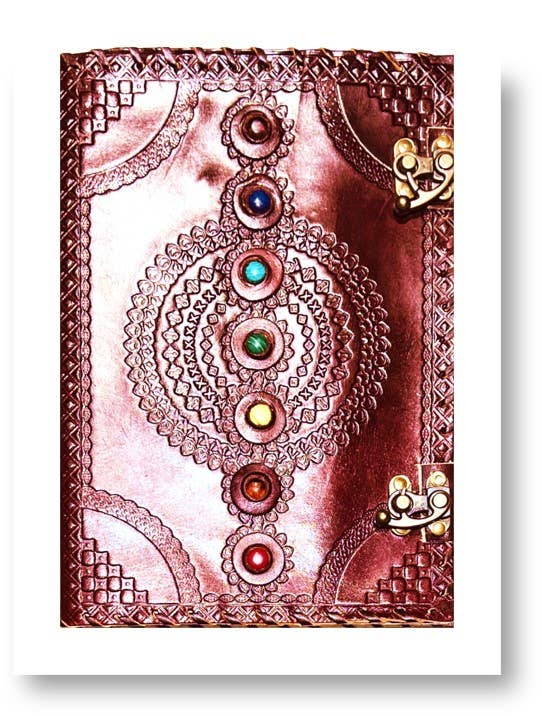 VPS Stones Inc. – wholesale Journal/diary – Large Leather Journal 7 Chakra Stone0
