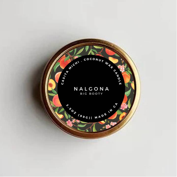 CASITA MICHI - Wholesale Travel Candles - Big Booty (NALGONA) Candle Tin, 3.5oz