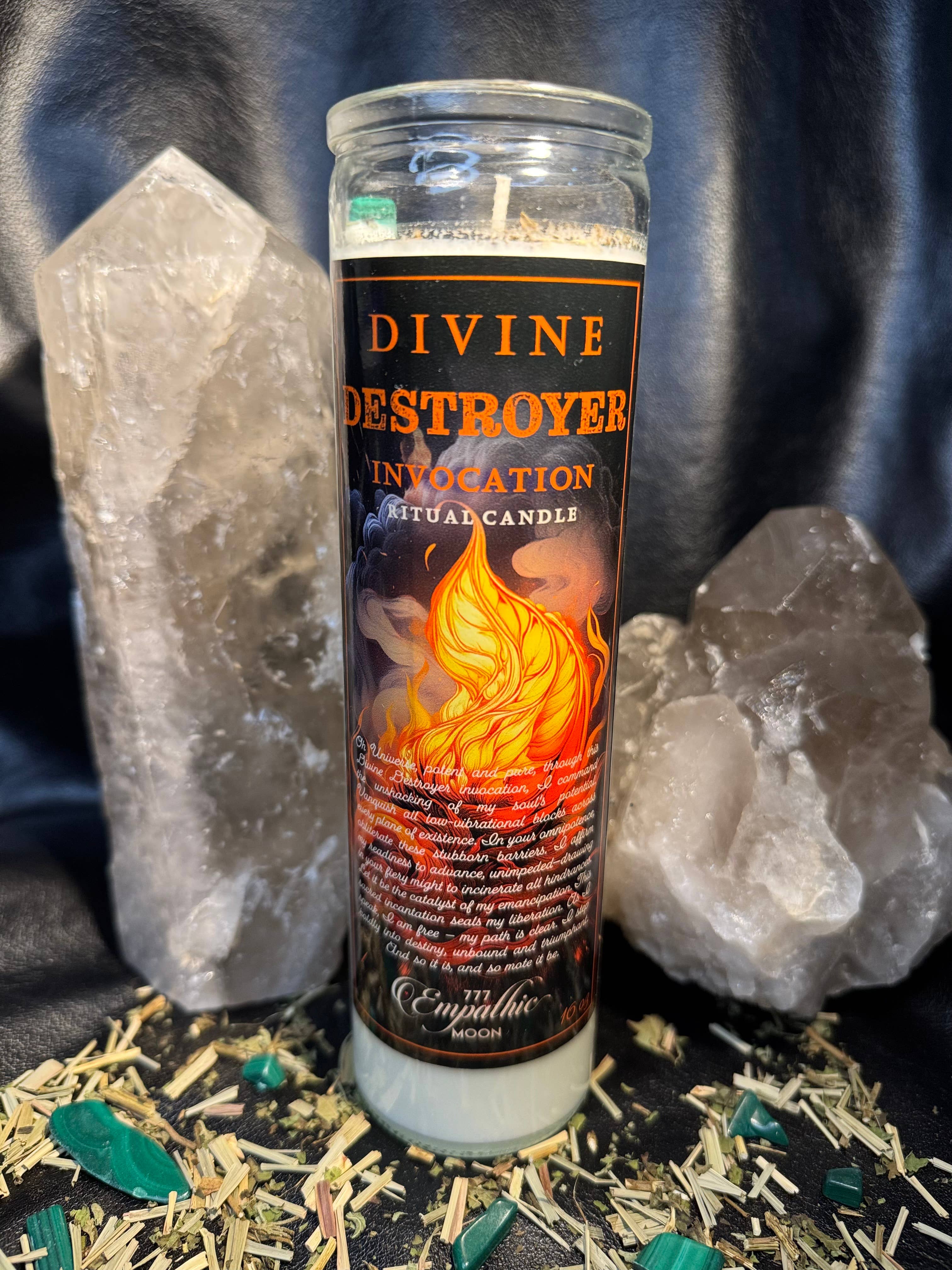Empathic Moon 777 - Wholesale Votive Candle - Divine Destruction Invocation Ritual Candle | Spelled |7 Day