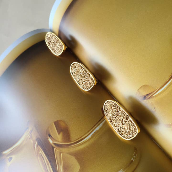 Daniela Millan jewelry – wholesale Cocktail/Statement Ring – Element guld/elfenben justerbar ring