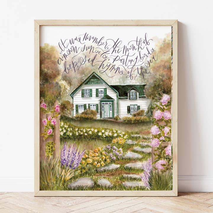 November Green Gables Garden Print for wholesale by Fox and Wild