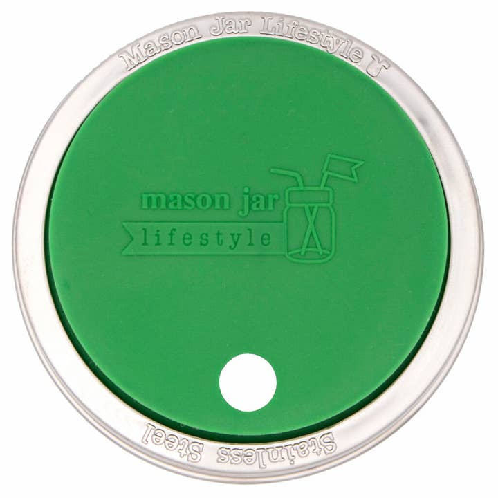 Mason Jar Lifestyle - Wholesale Drink Lids - Silicone Straw Hole Tumbler with Stainless Steel Band for Mason Jars15