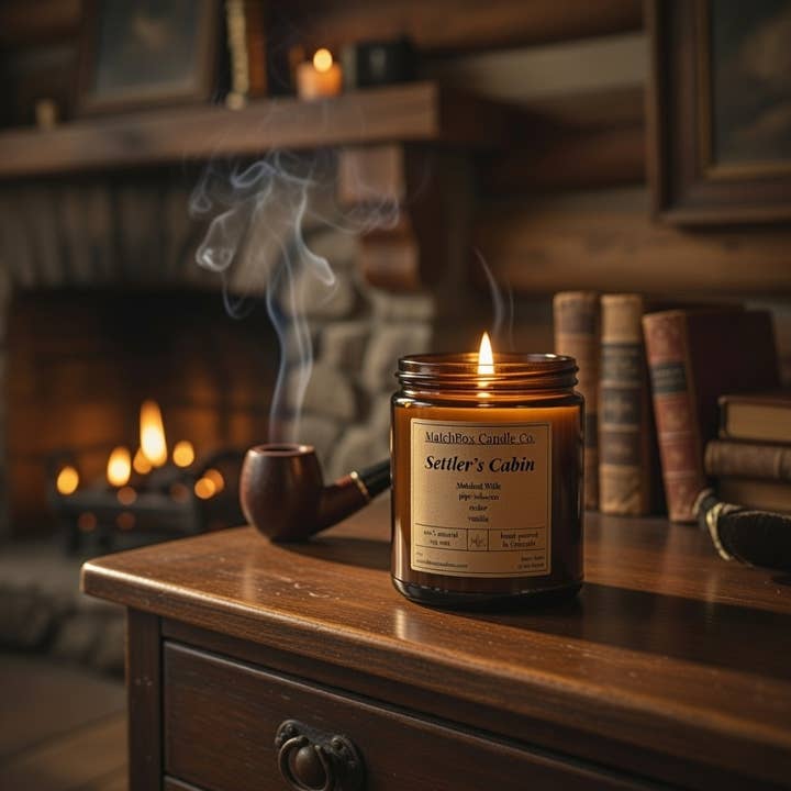 Settler's Cabin for wholesale by MatchBox Candle Co.