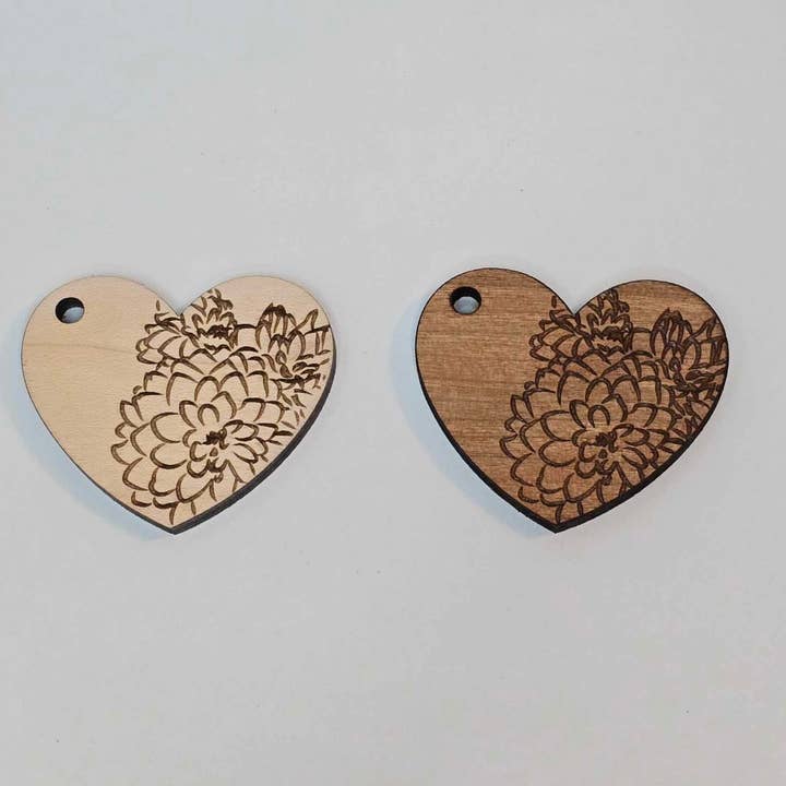 Key Tag - Heart Flower 5 Succulents for wholesale by OllieBug Tot Shop