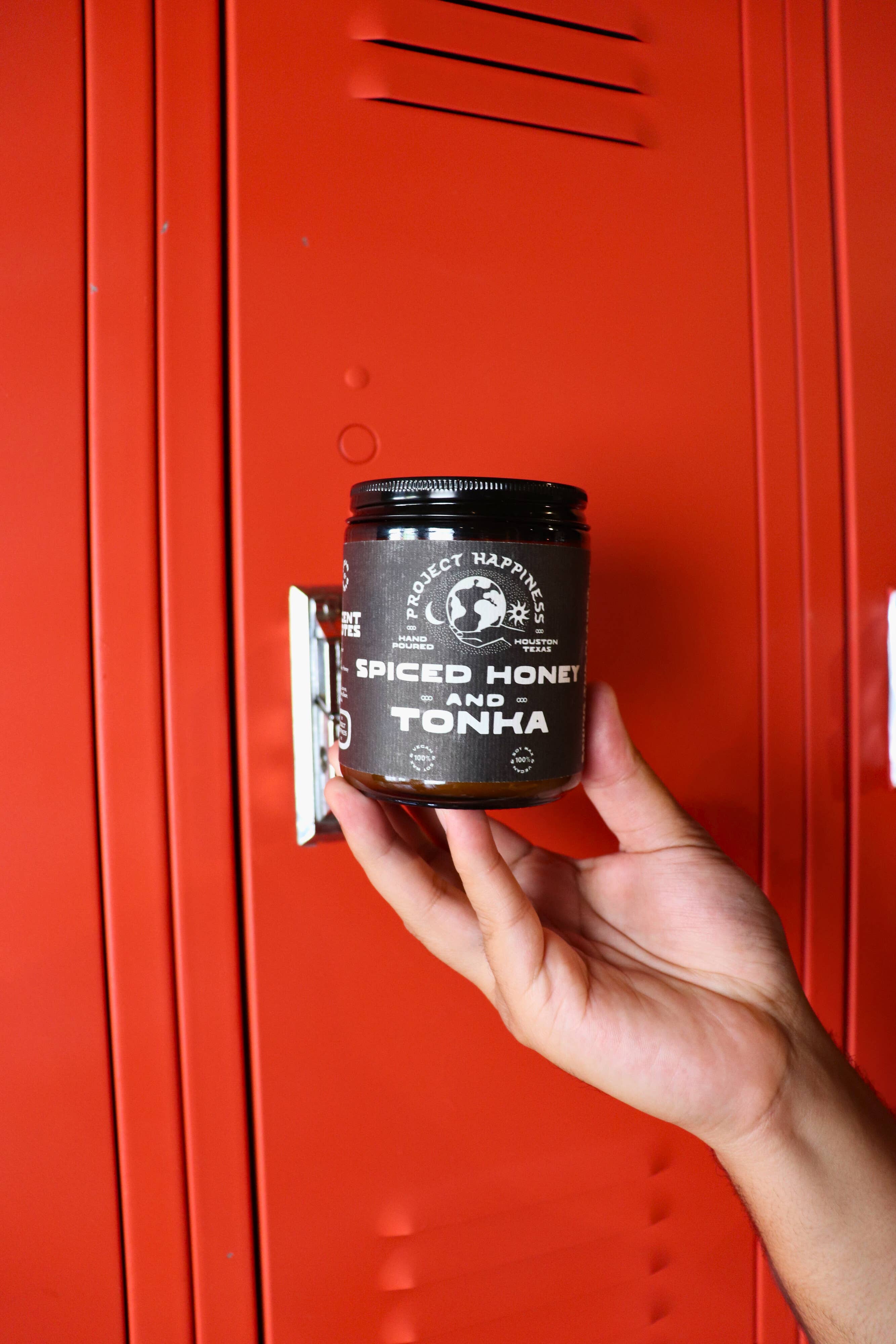 Project Happiness Candle Co. - Wholesale Jar/Filled Candle - Spiced Honey and Tonka Soy Candle - 8oz2