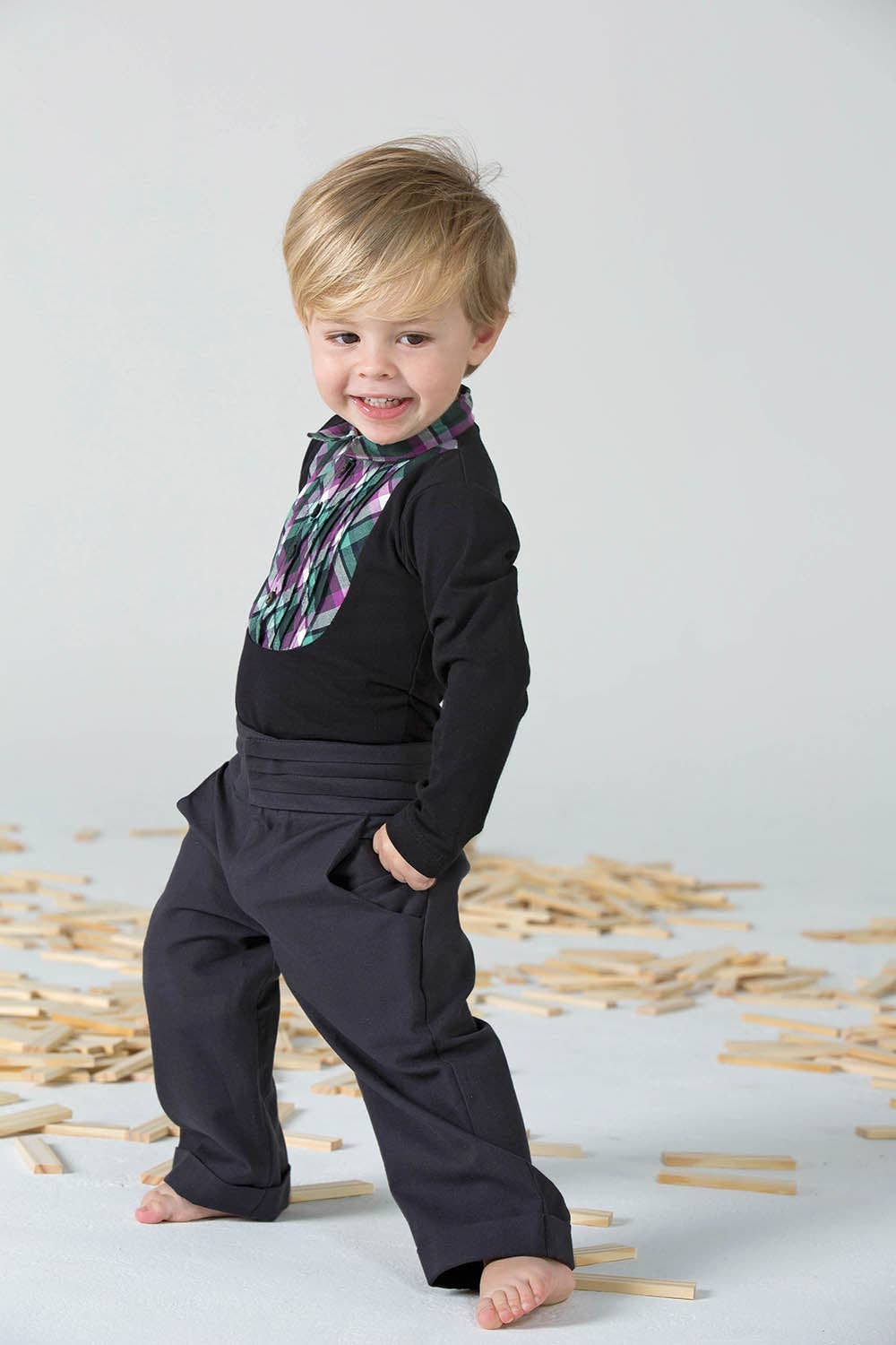 Infantium Victoria - Wholesale Pants - Kids - Black Pants with Pleated Belt2