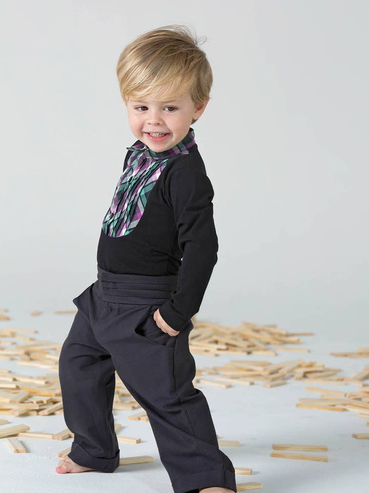 Infantium Victoria - Wholesale Pants - Kids - Black Pants with Pleated Belt2