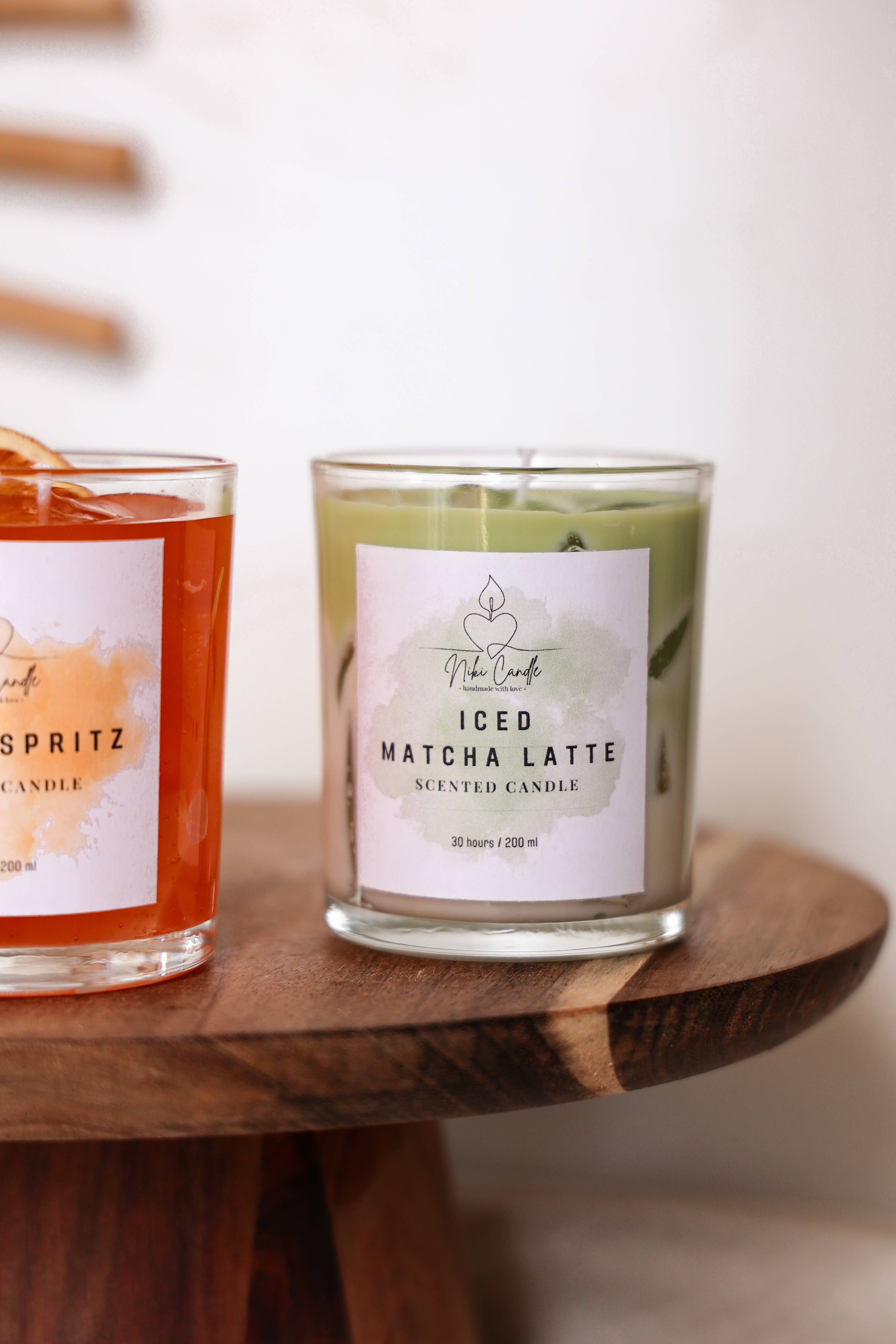 Niki Candle - Vente Bougie en bocal - Bougie parfumée soja Iced Matcha Latte3