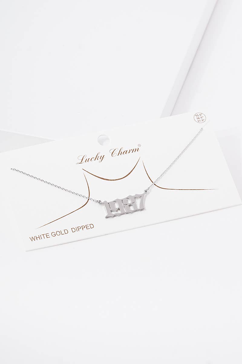 OHBOOBA DESIGN - Wholesale Pendant/Charm Necklace - Gold Plated Birth Year Necklace15