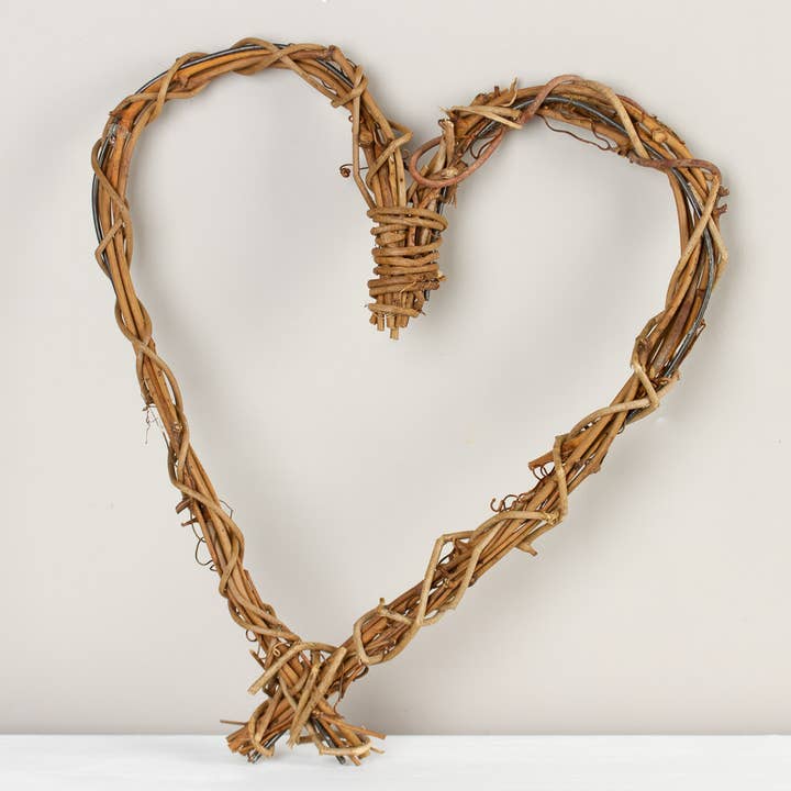 Factory Direct Craft - Wholesale Wreath - 12" Natural Grapevine Heart Wreath - Rustic Vine Twig Decor6