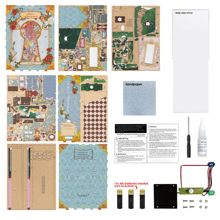 Hands Craft - Wholesale DIY Craft Kit - DIY Miniature House Book Nook Kit: Alice's Adventure