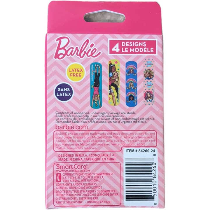 Innovarix - Wholesale Bandaids/Bandages - Kids & Baby - Barbie Themed Sterile Adhesive Kids Bandages - 20ct