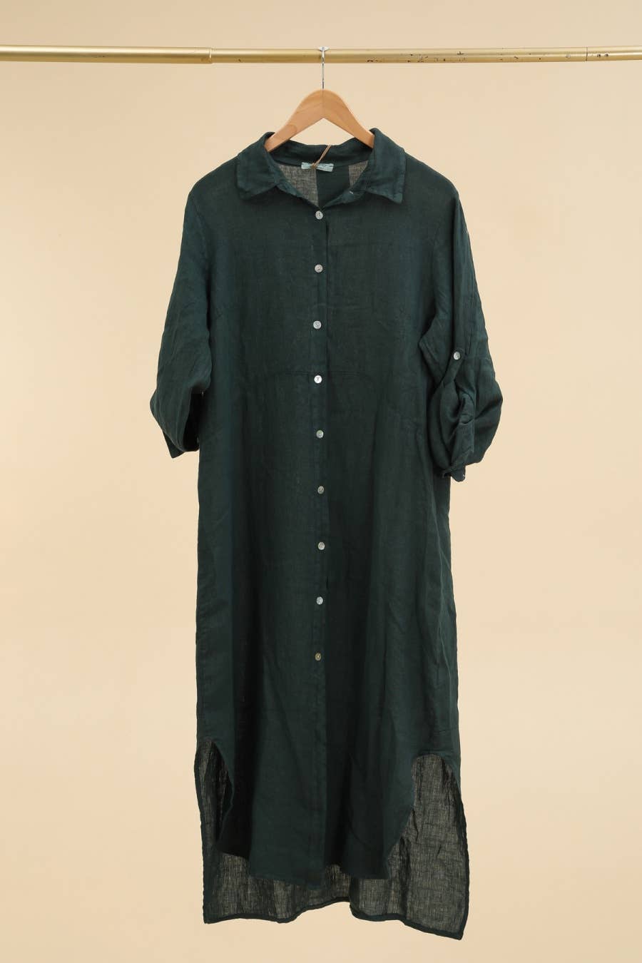 LÉA & LUC - Wholesale Dress - Women's - Long shirt dresses in 100% Linen REF. 148442
