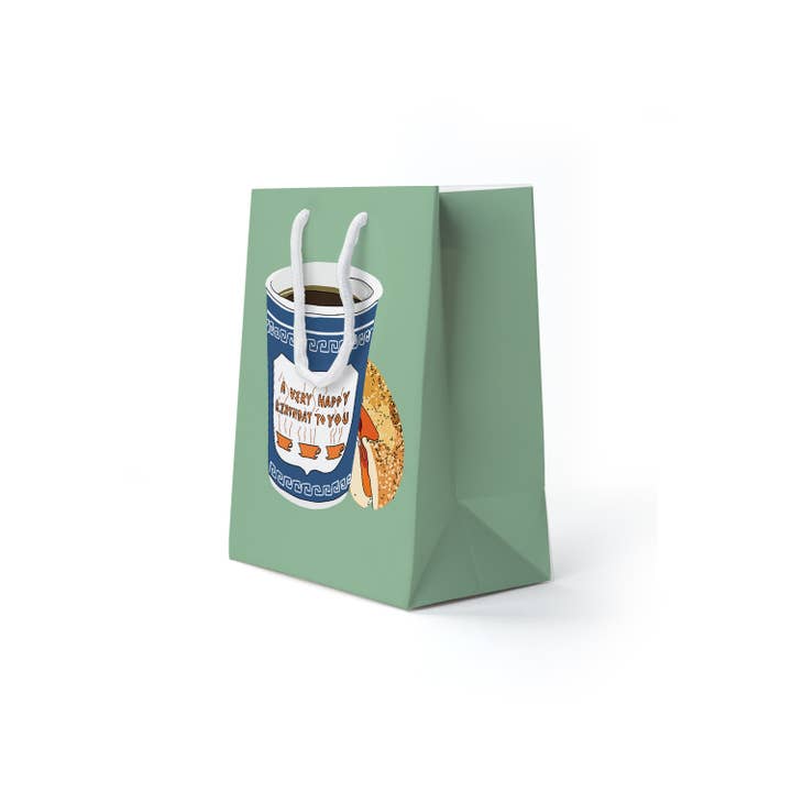 Birthday Coffee and Bagel Gift Bag for wholesale by Drawn Goods