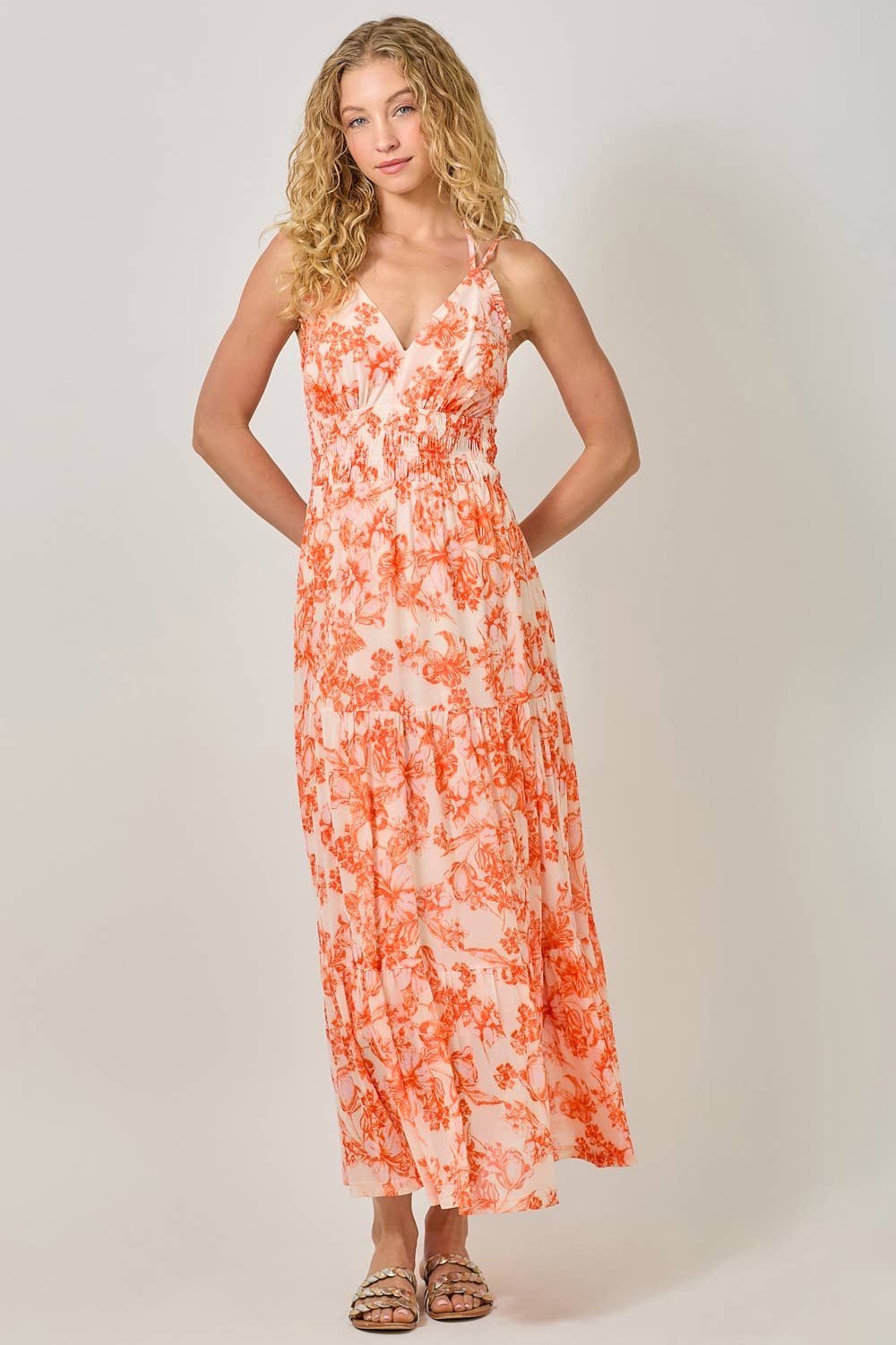 Mystree - Vendita all'ingrosso Vestito - Donna - 61048 Abito Lungo a Strati in Rete Stampata9