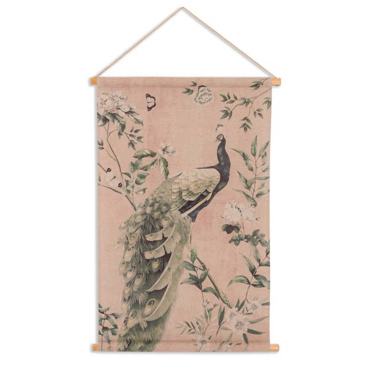 Stampa su Tela da Parete Floreale Rosa Scuro Pavone per la vendita all'ingrosso da parte di McGowan & Rutherford Ltd