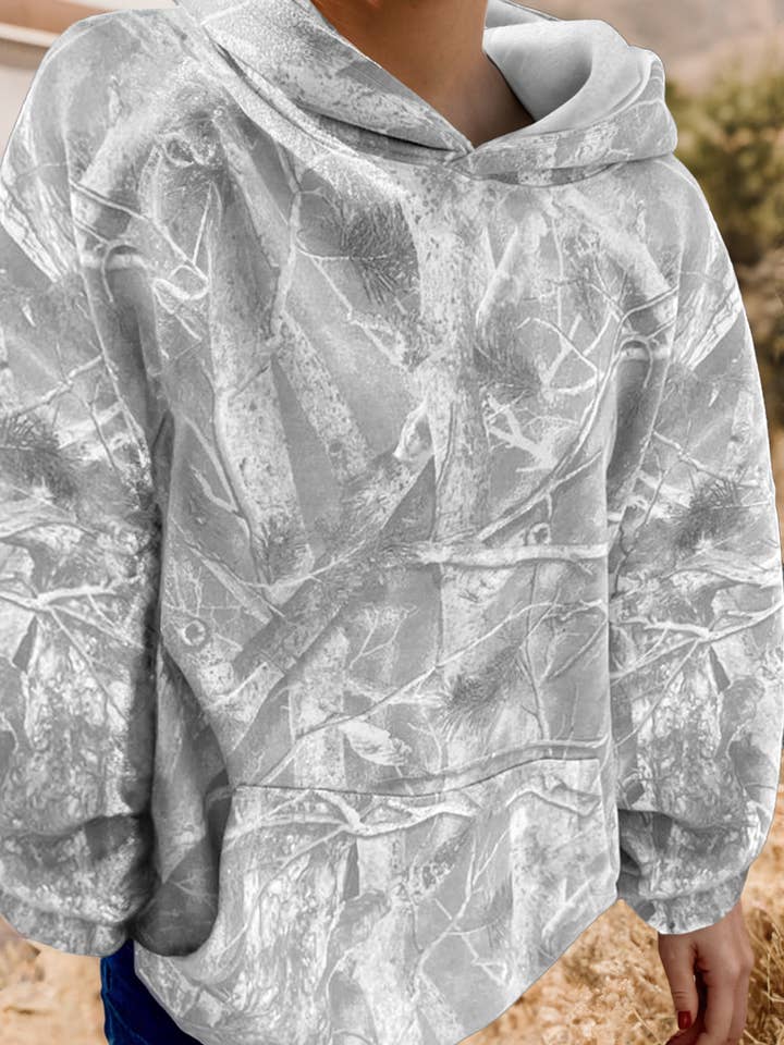 Fashion Camouflage Woodland Oversized Sporty Hoodie * S-4X for wholesale by fashionworks