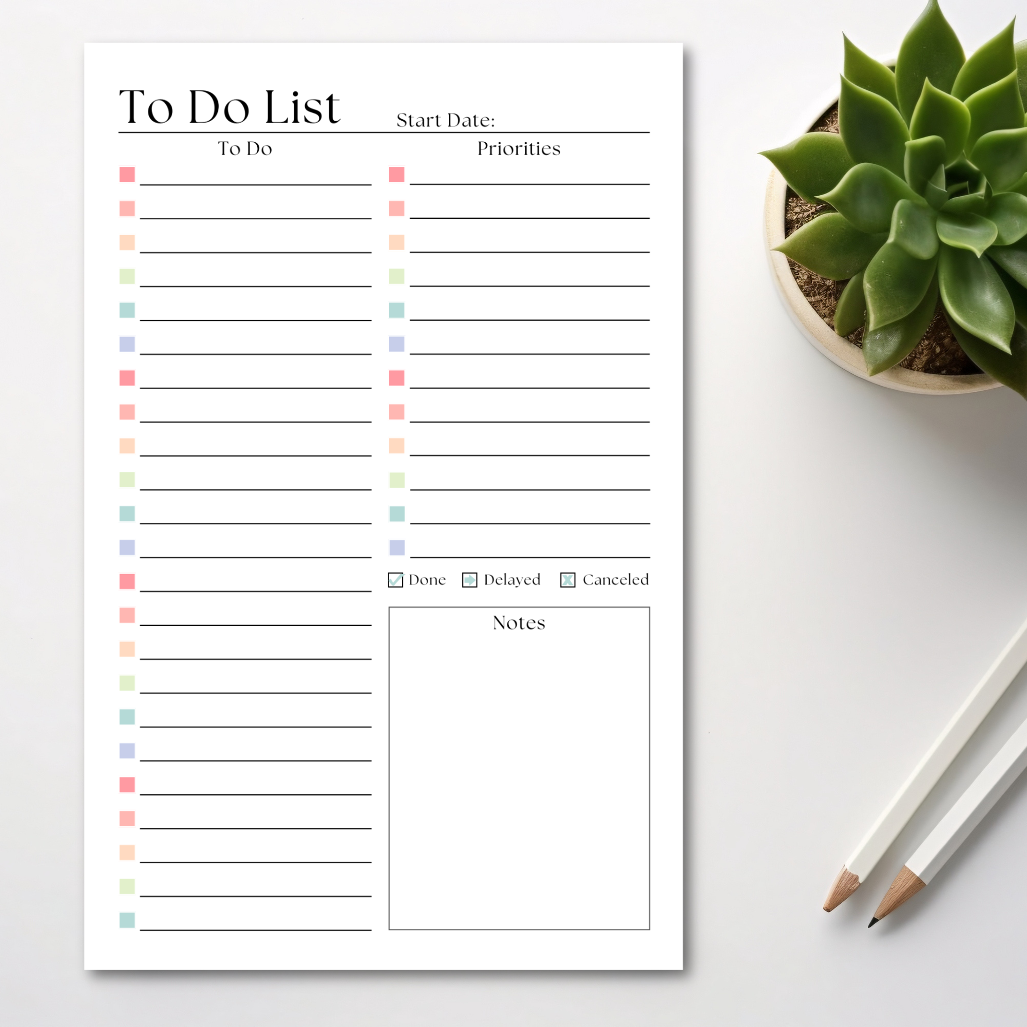 Eleventh and Taylor - Wholesale Notepad - To-Do List Notepad: A5 Size 50-Page Daily Task Planner5