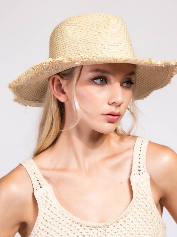 Western Wide Brim Pattered Woven Cowboy Hat for wholesale by SP Sophia Collection