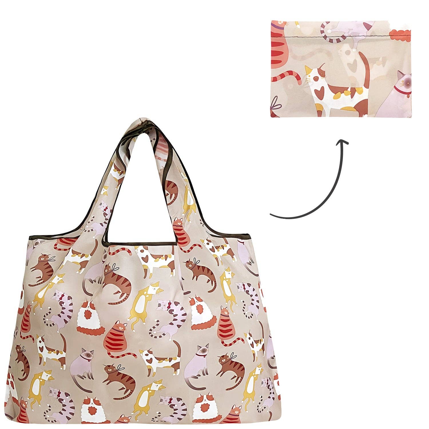 Wrapables.com - Vente Sacs de course/à provisions - Grand sac à provisions réutilisable en nylon écologique Wrapables25