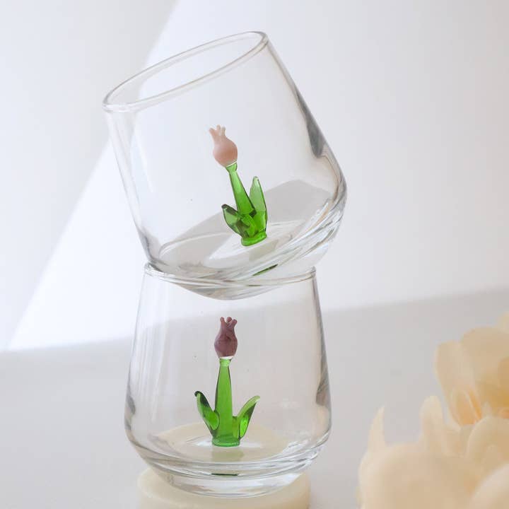Adamodart – Großhandel Schnapsgläser – Tulpen-Schnapsglas-Set, florales Hochzeitsglas, Glaswaren