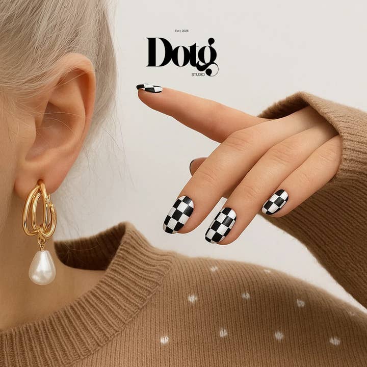 Checkers Nail Polish Wraps DIY Gift Manicure Stickers Set and other Purchase Wholesale m c. Free Returns & Net 60 Terms on Faire trending on Faire.