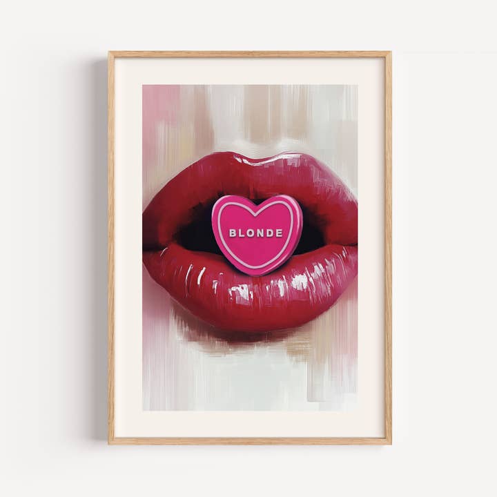 Sweet Lips - Blonde - Art Print for wholesale by Timmy Loves
