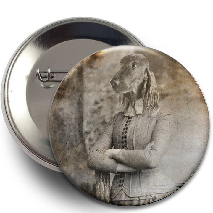 The Wild Oddisorium - Wholesale Lapel Pin/Button - Dog Buttons, Pins, Badges, POS, Funny Dogs in Clothes, Cute35