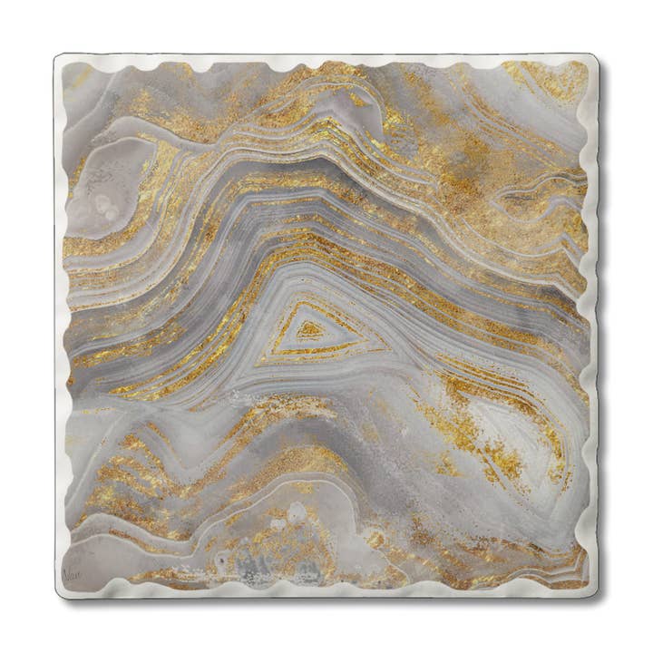 Thirstystone Agate Allure Absorbent Tumbled Tile Coaster 4pk for wholesale by CounterArt/Highland Home/Thirstystone