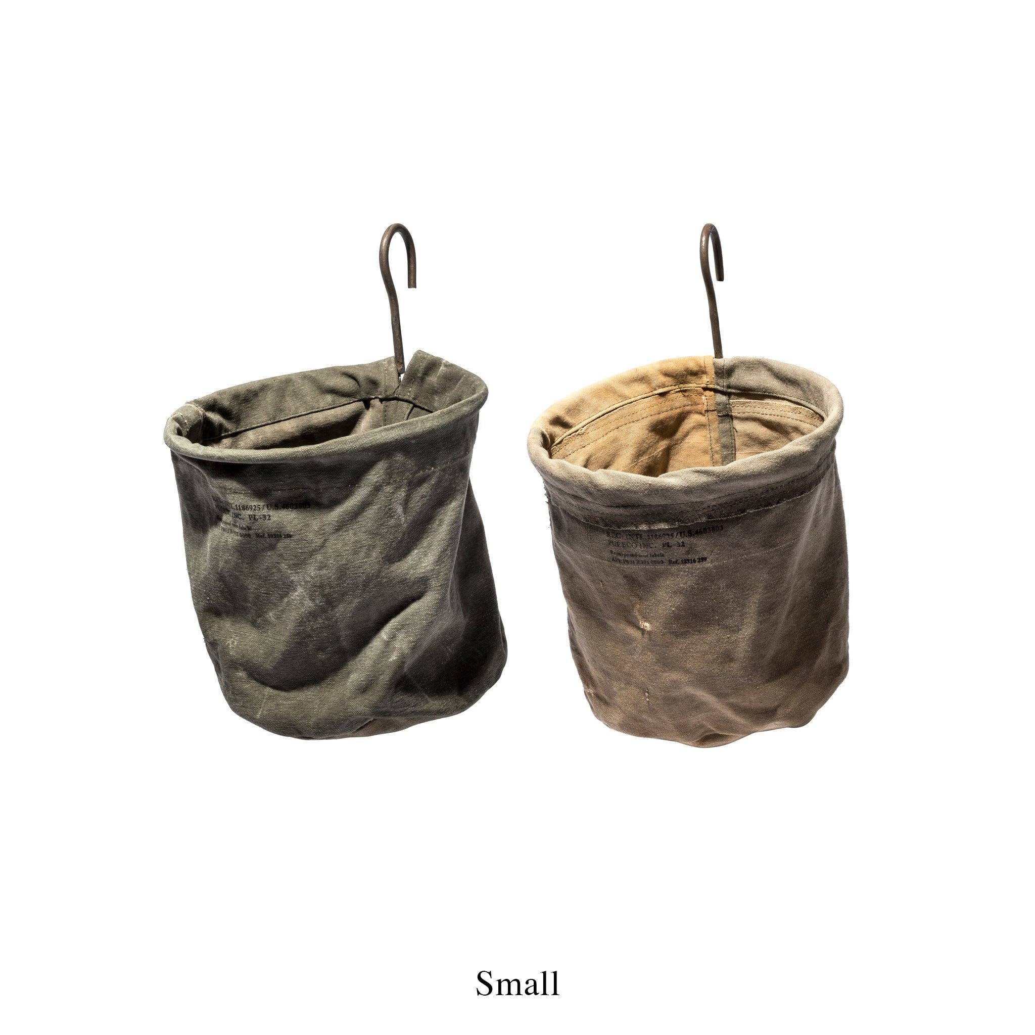 Puebco - Wholesale Basket - VINTAGE TENT FABRIC HOOK BASKET0