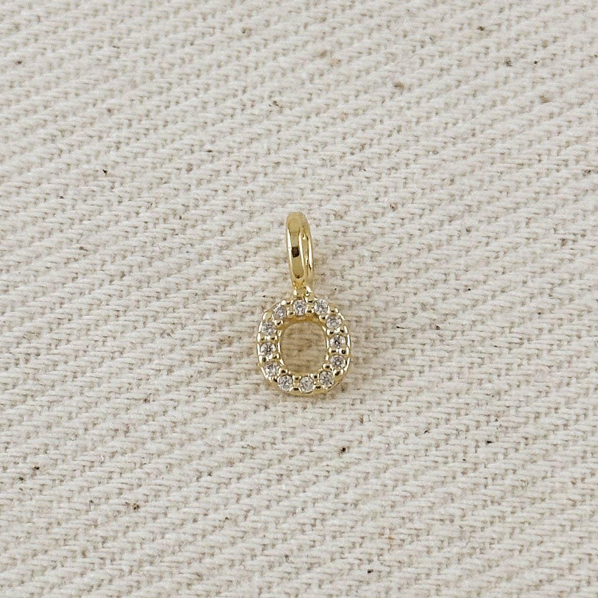 GoldFi – wholesale Individual charm/pendant – 18k Gold filled  Micro CZ Initial Letter Charm16