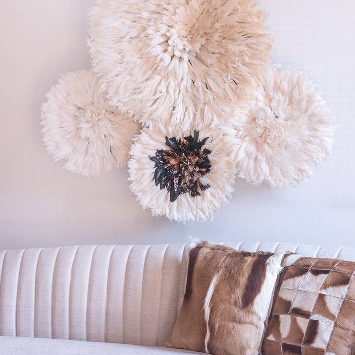 Luangisa African Gallery - Wholesale Wall Accent - 20” Juju Hat (Bamileke Headdress) Multiple colors1