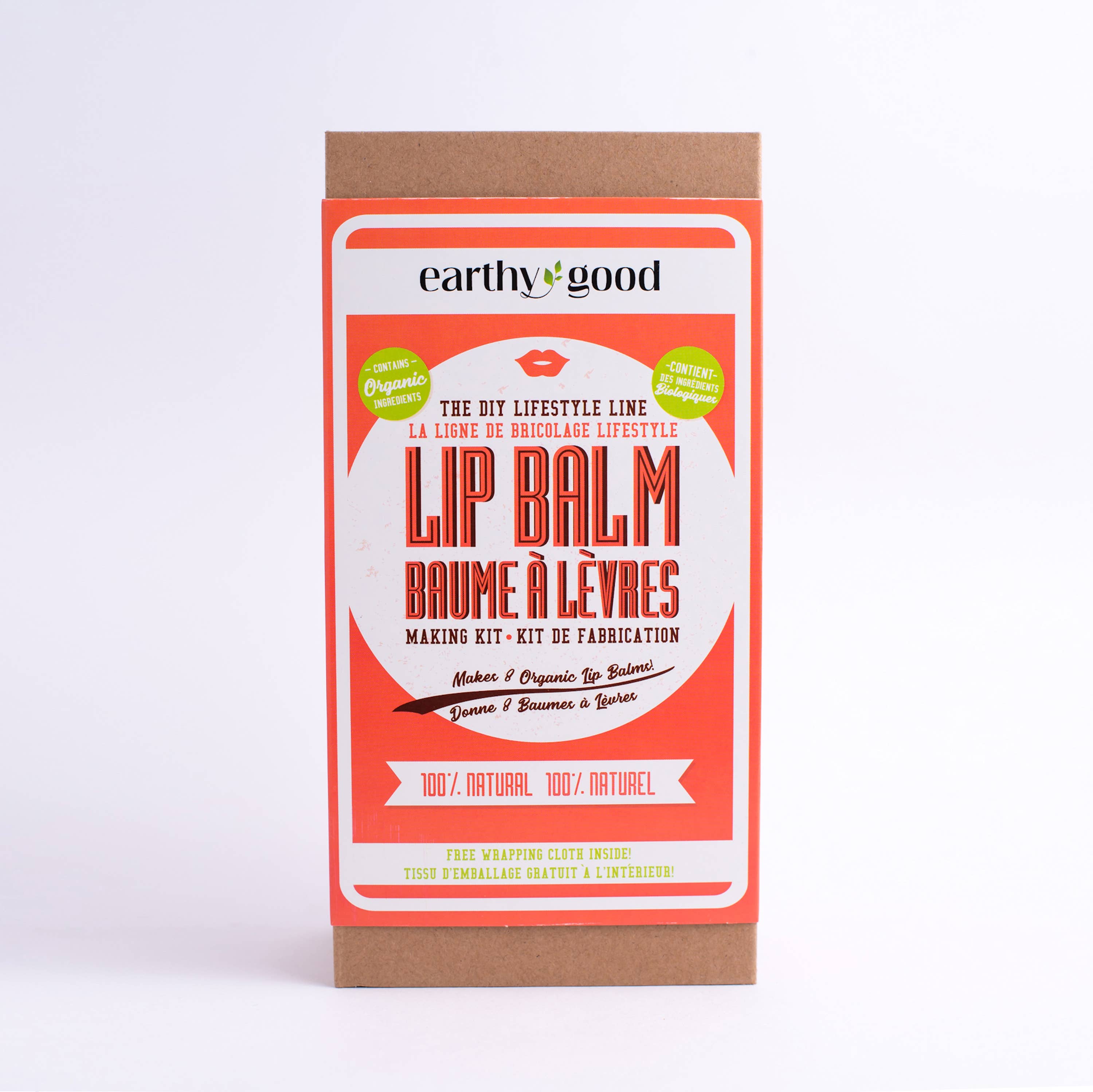 Earthy Good / Kiss Naturals - Venta al por mayor Bálsamos labiales - Kit de Bálsamo Labial Orgánico DIY Earthy Good – Haz 8 Bálsamos | Unidad2