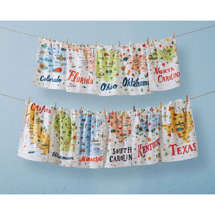 Peking Handicraft - Vendita all'ingrosso Strofinacci - Strofinaccio da cucina stampato Ohio - Angela Staehling1