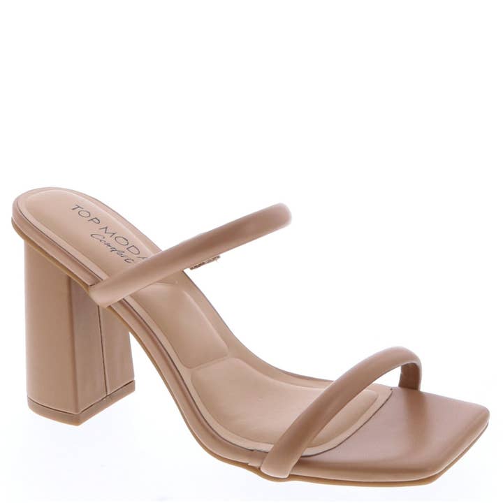 Mars Sky Shoes Wholesale - Wholesale Sandals - Women's - Top Moda CHICAGO-84 Women Chunky Heel Square Toe Double Strap Sandals-18 Pairs Pack-14.85/Pair2