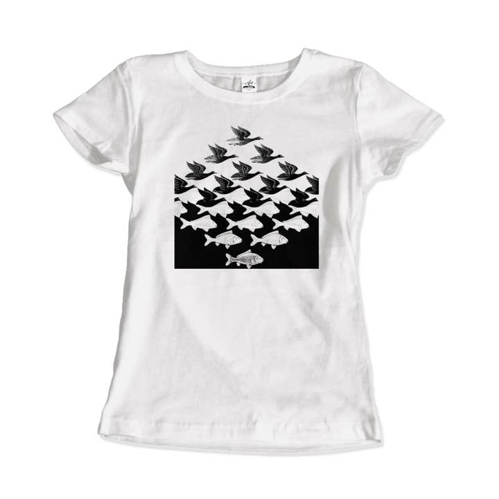 Art-O-Rama Shop - Wholesale T-Shirt (Graphic) - Unisex - MC Escher Sky and Water I Art T-Shirt3