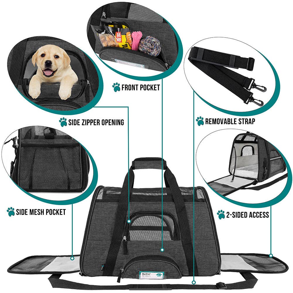 PetAmi - Wholesale Pet Carrier - Cat/Dog - Heather Tote Bag Pet Carrier5