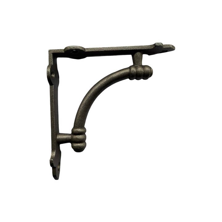 Slim Halfround Bracket, 5 inch, Matte Black for wholesale by NACH