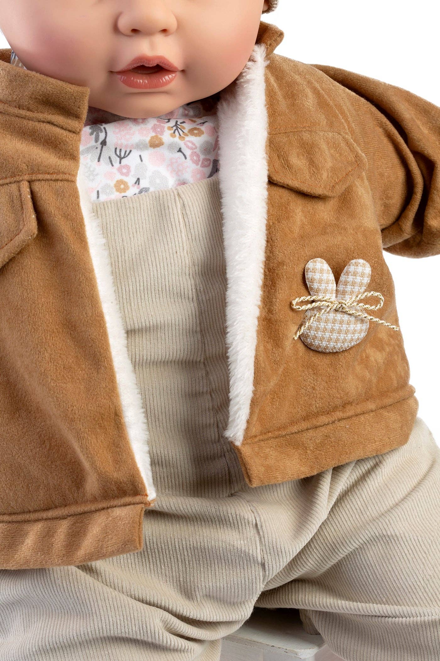 Raúl Arias Bernabeu - Wholesale Doll - Kids - Baby sweet crybaby brown jacket 62 cm, bag2