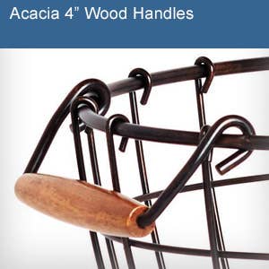 Fitz and Floyd® Mikasa® Pfaltzgraff® - Wholesale Basket - Mikasa Grmt Bscs Harbor 3 Tier Wire Basket Blk Gift Box Pkg3