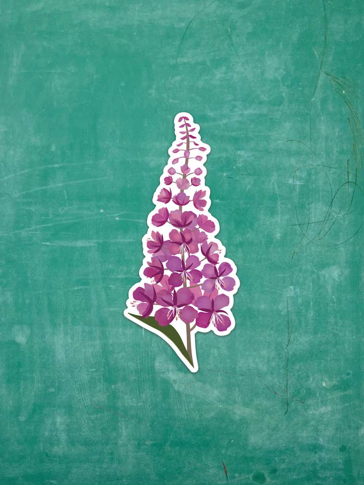 6 Inch Fireweed - Vinyl Sticker for wholesale by Wren and the Raven